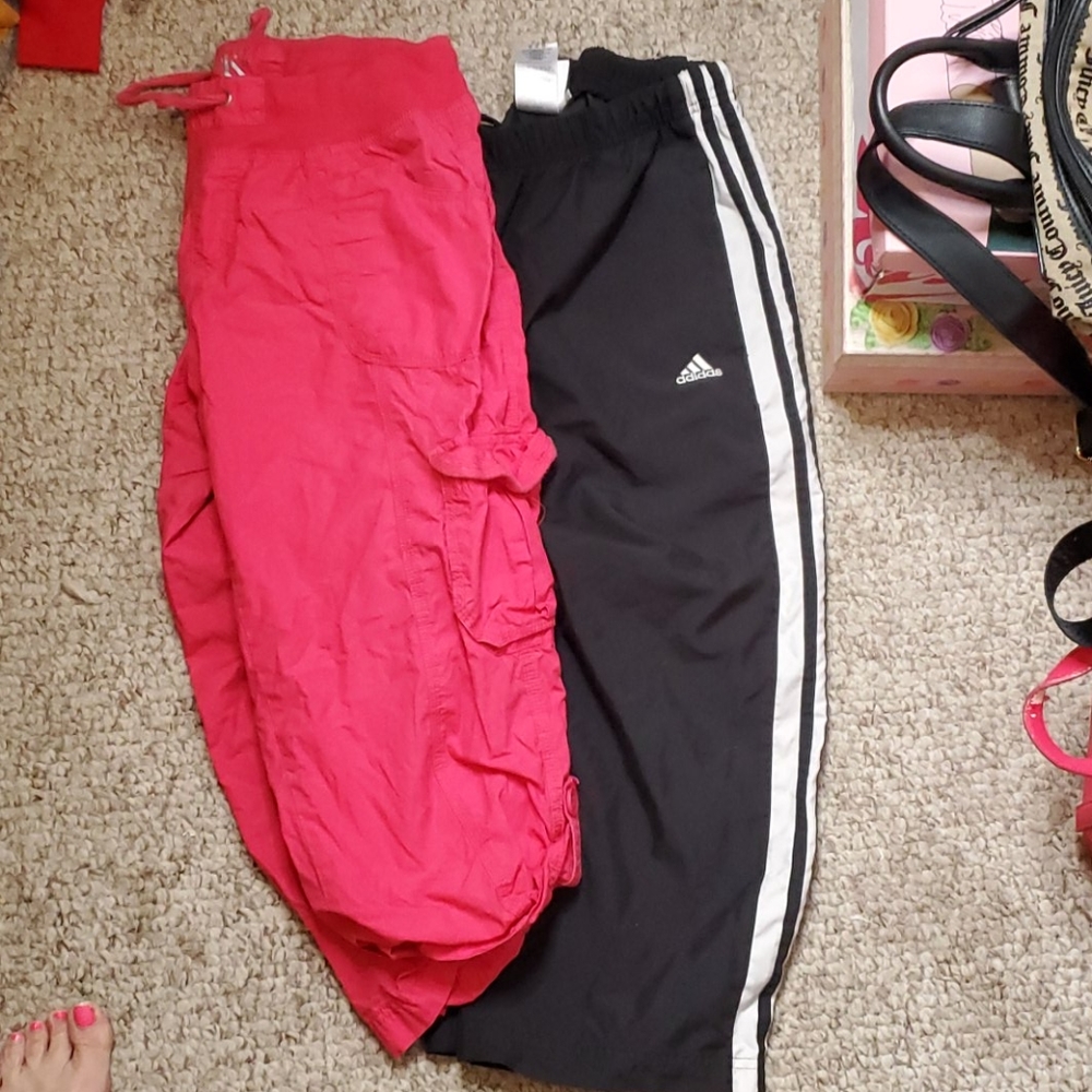 2 pair of capris Adidas and Calvin Klein